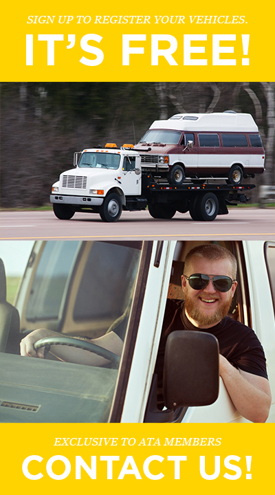 ATA members exclusive deal. Register your vehicles.