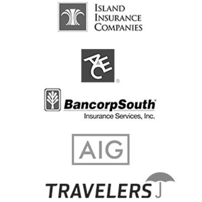 Safety Alert Network insurance partners including Island Insurance, ACE, BancorpSouth, AIG, and Travelers